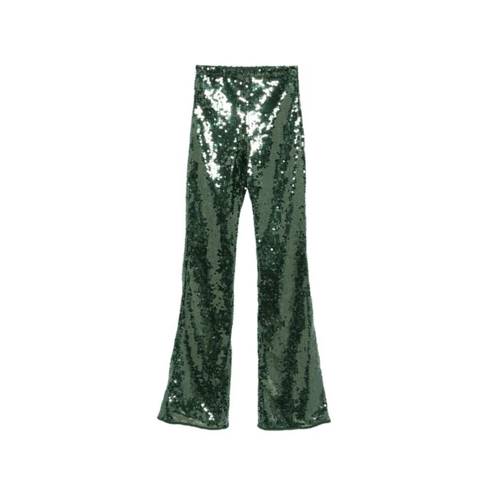 Oséree Green Trousers - Flared Trousers Women